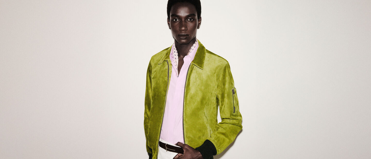 TOM FORD FASHION MEN'S LEATHER JACKET